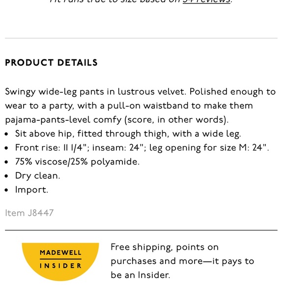 Madewell Green Velvet Huston Pull-On Crop Pants - Picture 4 of 11